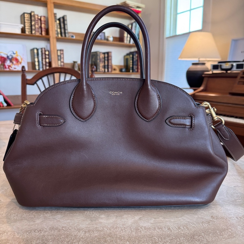 Coach Brown Leather Handbag Empire Carryall 35
